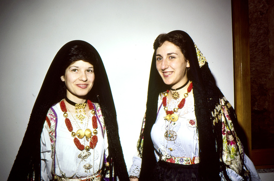 Hearst Museum object titled Color slide, accession number 25-22142, described as 35mm color transparency slide: Easter in Oliena.