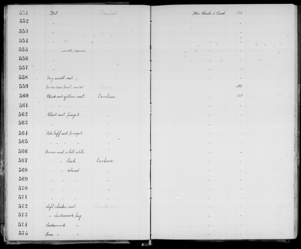 Documentation associated with Hearst Museum object titled Belt, accession number 11-566, described as Narrow mat, or belt, white