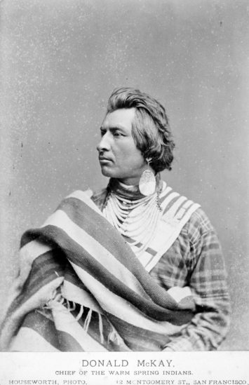 Hearst Museum object titled Photographic print, accession number 13-107, described as Donald McKay, Chief of the Warm Spring Indians