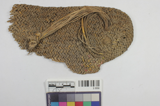 Hearst Museum object titled Sandal, accession number 2-3550, described as sandals made of yucca leaves