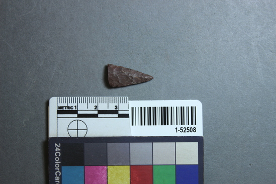 Hearst Museum object titled Point, accession number 1-52508, described as Brown flint.