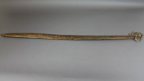 Hearst Museum object titled Bow, accession number 2-13285, described as Made of maple, modern string.