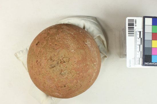 Hearst Museum object 1 of 14 titled Incomplete jar, accession number 6-14491, described as pottery jar; broken part missing, round bottom