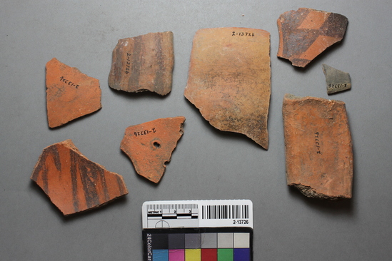 Hearst Museum object titled Potsherds, accession number 2-13726, described as Red.