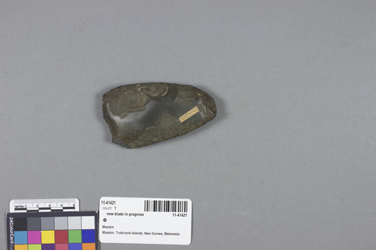 Hearst Museum object titled New blade in progress, accession number 11-41421, no description available.