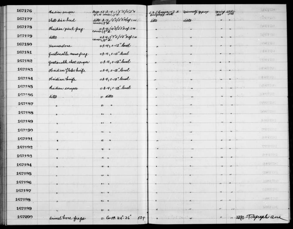 Documentation associated with Hearst Museum object titled Humerus frag, r, accession number 1-167200.3, no description available.