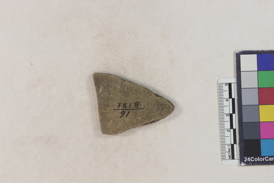 Hearst Museum object 82 of 183 titled Potsherd, accession number 16-8192, described as Potsherd: bodys Section of Manta on beach currently inhabited. Numbers  8111 to 8194 are sherds picked up on beach at low tide.