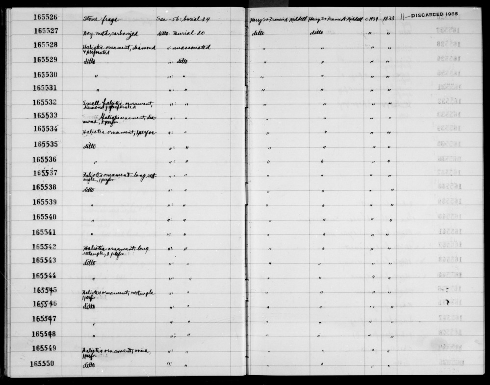 Documentation associated with Hearst Museum object titled Stone fragments, accession number 1-165526, described as Stone fragments.