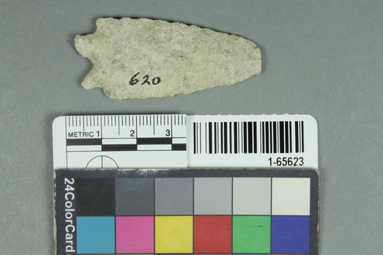 Hearst Museum object titled Point, accession number 1-65623, described as Type SCb-3: chert