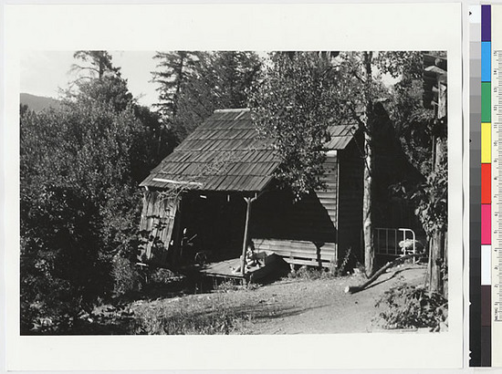 Hearst Museum object titled Glass plate negative, accession number 15-13984, described as Lucy Lawson's house