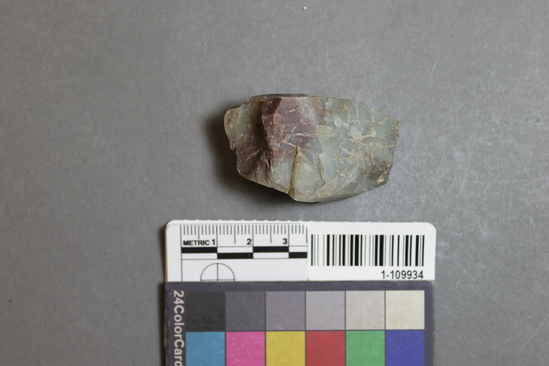 Hearst Museum object titled Flake, accession number 1-109934, described as Chert, core.