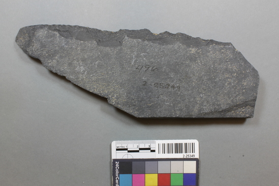 Hearst Museum object titled Knife, accession number 2-25349, described as Slate.