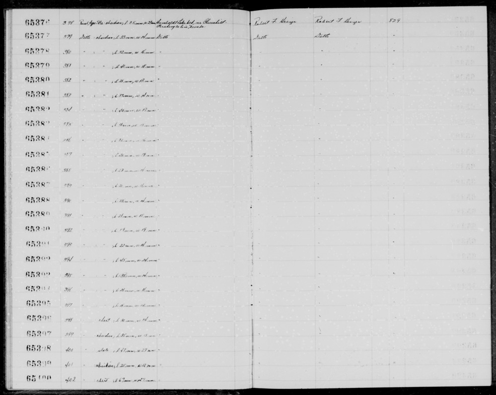 Documentation associated with Hearst Museum object titled Point, accession number 1-65396, described as Type SBa: chert