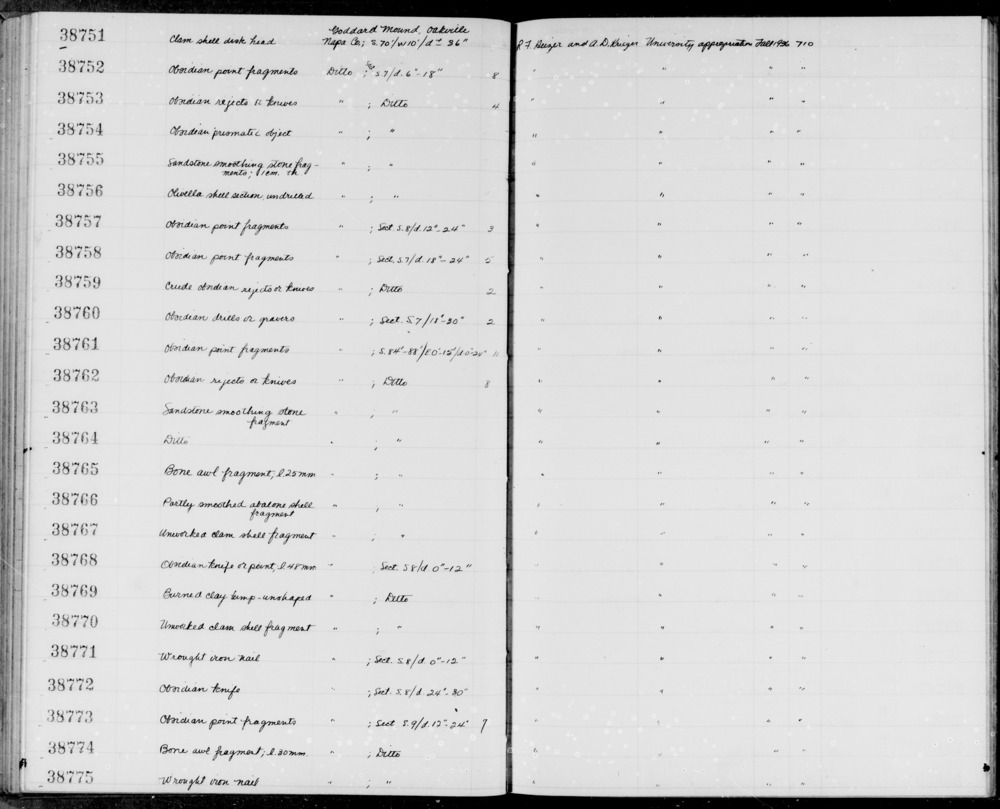 Documentation associated with Hearst Museum object titled Shell fragment, accession number 1-38766, described as Partly smoothed, abalone.