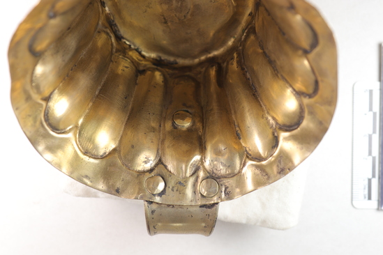 Hearst Museum object titled Cup (reproduction), accession number 8-396, described as Cup with leaves. Reproduction by Emile Gilliéron.