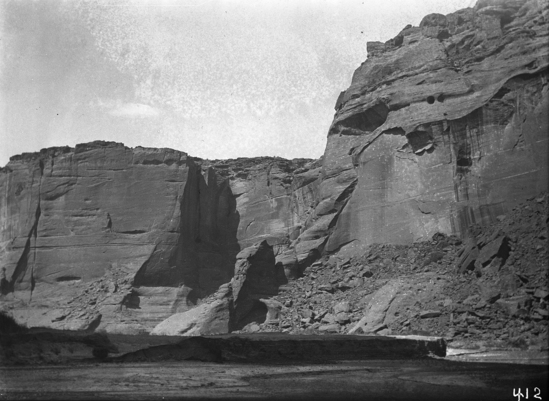 Hearst Museum object titled Black-and-white negative, accession number 15-412, described as Small ruin overlooking patch of land