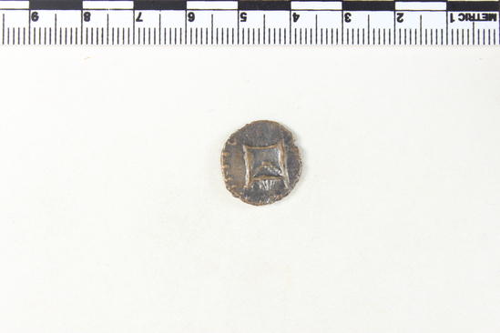 Hearst Museum object 4 of 8 titled Coin: æ, accession number 8-9292, described as Obverse: Claudius II Gothicus. Reverse: Consecratio. Mint Data: 268-270 AD.