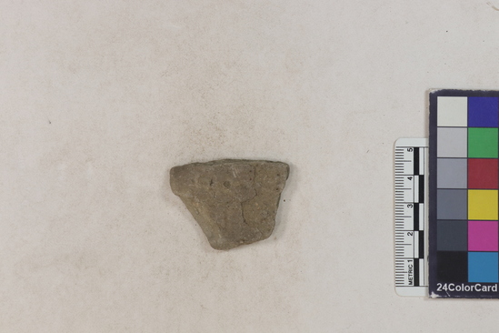 Hearst Museum object 139 of 183 titled Potsherd, accession number 16-8192, described as Potsherd: bodys Section of Manta on beach currently inhabited. Numbers  8111 to 8194 are sherds picked up on beach at low tide.