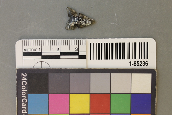 Hearst Museum object titled Point, accession number 1-65236, described as Obsidian. Type NBa-2.