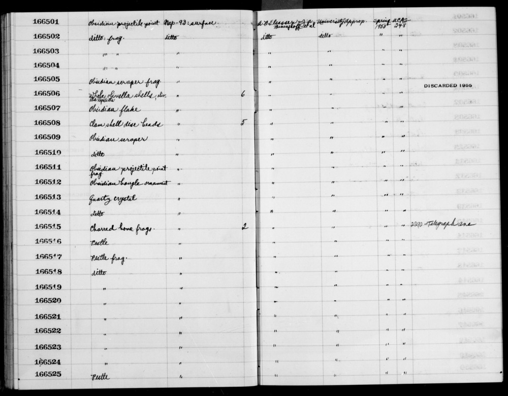 Documentation associated with Hearst Museum object titled Crystal, accession number 1-166514, described as Quartz crystal.