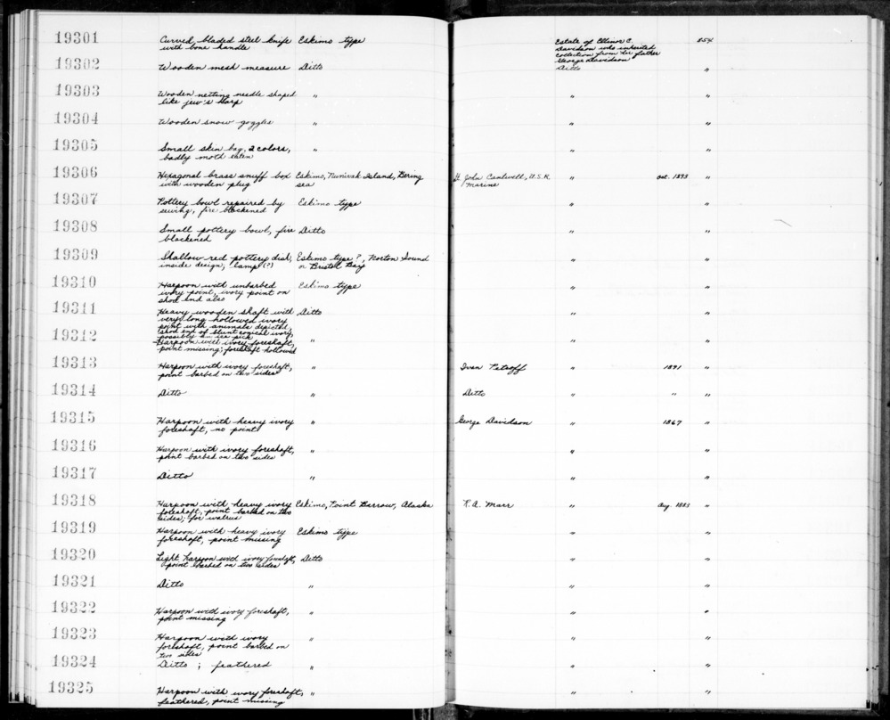 Documentation associated with Hearst Museum object titled Mesh measure, accession number 2-19302, described as Mesh measure/gauge, spruce root wrapper.