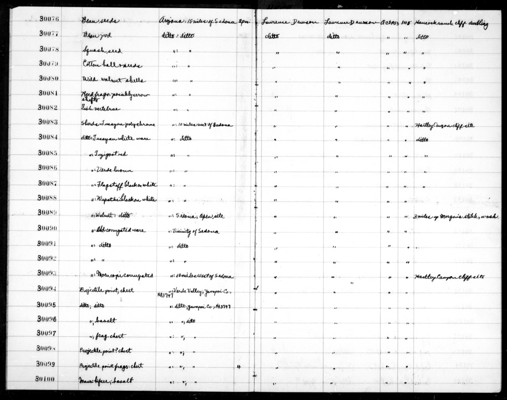 Documentation associated with Hearst Museum object titled Fish bone, accession number 2-30082, described as Fish vertebrae