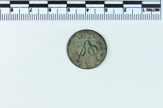 Hearst Museum object titled Coin, accession number 7-8075, no description available.