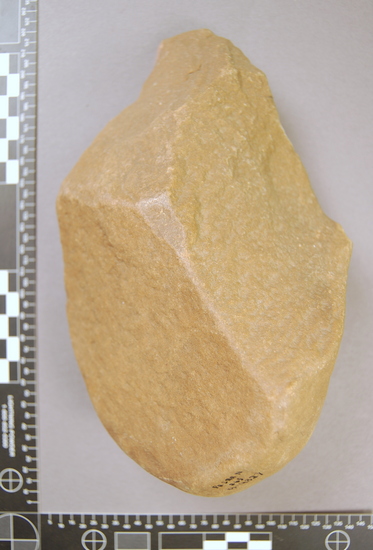 Hearst Museum object 3 of 3 titled Handaxe, accession number 9-9827, described as Handaxe