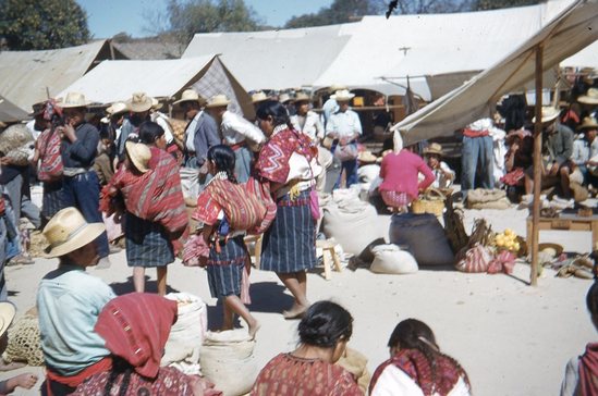 Hearst Museum object titled Color slide, accession number 25-24224, described as Individuals at market