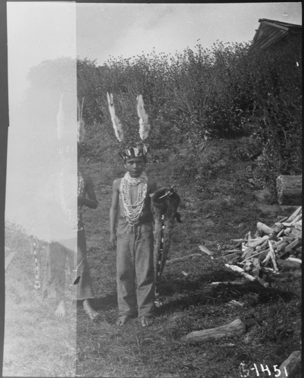 Hearst Museum object titled Black-and-white negative, accession number 15-1451, described as Yurok boys