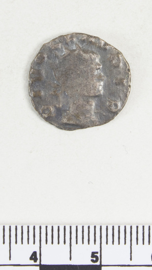 Hearst Museum object 3 of 8 titled Coin: æ, accession number 8-9289, described as Obverse: Claudius II Gothicus. Reverse: Consecratio. Mint Data: 268-270 AD.