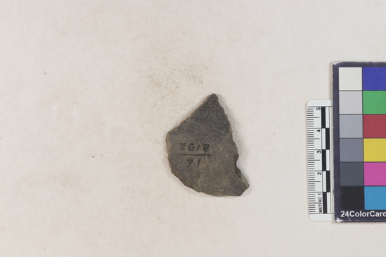 Hearst Museum object 27 of 183 titled Potsherd, accession number 16-8192, described as Potsherd: bodys Section of Manta on beach currently inhabited. Numbers  8111 to 8194 are sherds picked up on beach at low tide.