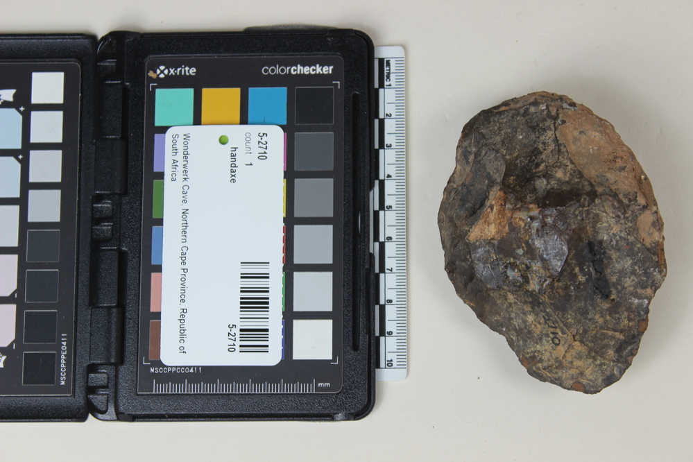 Hearst Museum object titled Handaxe, accession number 5-2710, described as Chert hand-axe