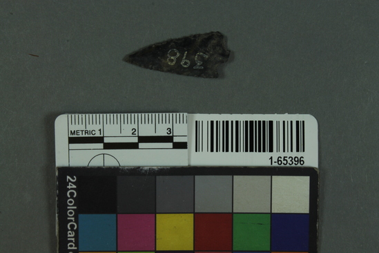 Hearst Museum object 2 of 2 titled Point, accession number 1-65396, described as Type SBa: chert