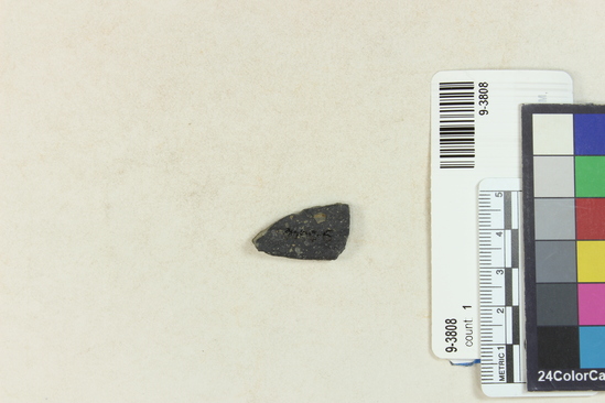 Hearst Museum object titled Potsherd, accession number 9-3808, described as potsherd, rim