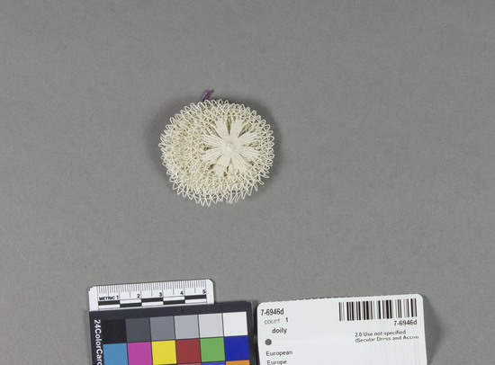 Hearst Museum object titled Doily, accession number 7-6946d, no description available.