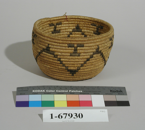 Hearst Museum object titled Bowl basket, accession number 1-67930, described as Coiled, bowl shape.