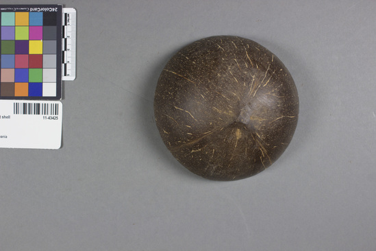 Hearst Museum object titled Half of coconut shell, accession number 11-43425, no description available.