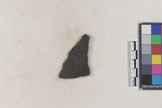 Hearst Museum object 117 of 183 titled Potsherd, accession number 16-8192, described as Potsherd: bodys Section of Manta on beach currently inhabited. Numbers  8111 to 8194 are sherds picked up on beach at low tide.