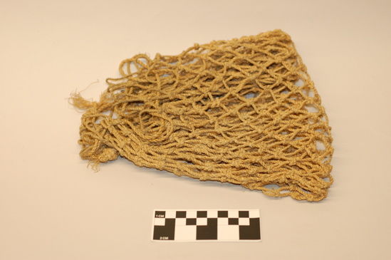 Hearst Museum object titled Net bag, accession number 3-3042, described as Netting bag of agave fiber.