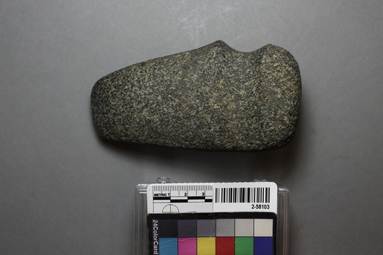 Hearst Museum object titled Axe, accession number 2-58103, described as Basalt axe blade