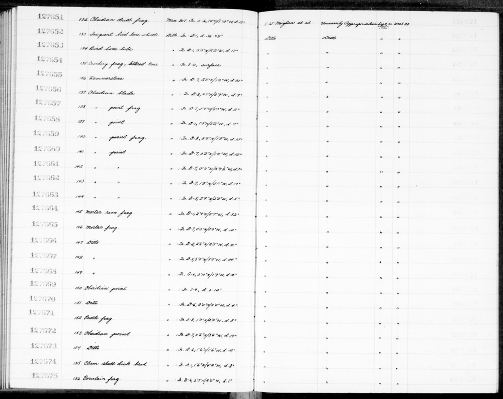 Documentation associated with Hearst Museum object titled Whistle, accession number 1-127652, described as Incipient bird bone; whistle. Notice: Image restricted due to its potentially sensitive nature. Contact Museum to request access.