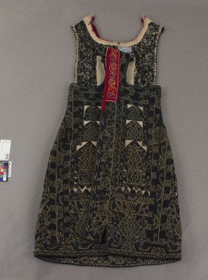 Hearst Museum object titled Coat, accession number 7-6554, described as Sleeveless coat( cut apart at shoulders)