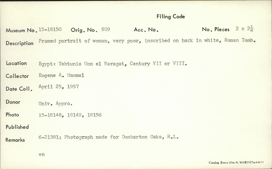 Documentation associated with Hearst Museum object titled Black-and-white negative, accession number 15-18150, no description available.