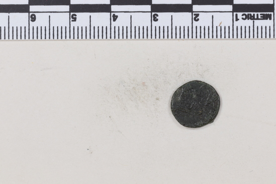 Hearst Museum object 5 of 8 titled Coin: æ, accession number 8-6337, described as Coin: Æ; Valerian - 1.40 grms.