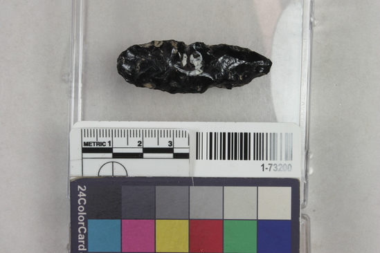 Hearst Museum object titled Point, accession number 1-73200, described as Obsidian point