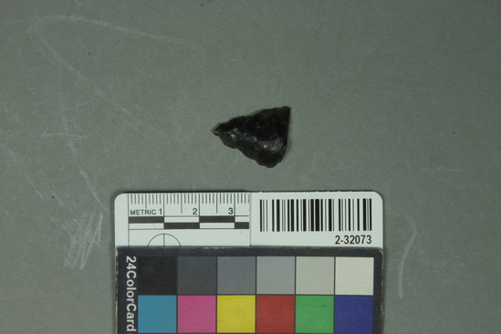 Hearst Museum object titled Point fragment, accession number 2-32073, described as Obsidian.