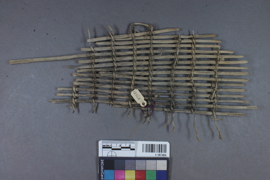 Hearst Museum object titled Basketry fragment, accession number 1-187484, described as Twined.