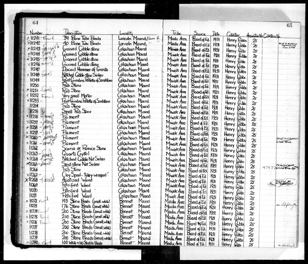 Documentation associated with Hearst Museum object titled Beads, accession number L-11280, described as Beads: 100 white and 100 steatite.