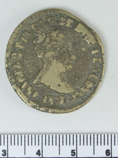 Hearst Museum object titled Coin, accession number 7-4230, no description available.